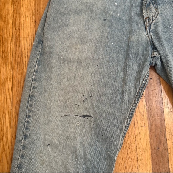 💚 Vintage Levi’s 569 Loose Straight Blue Distressed Jeans (W30 L30) (22) - Picture 11 of 12